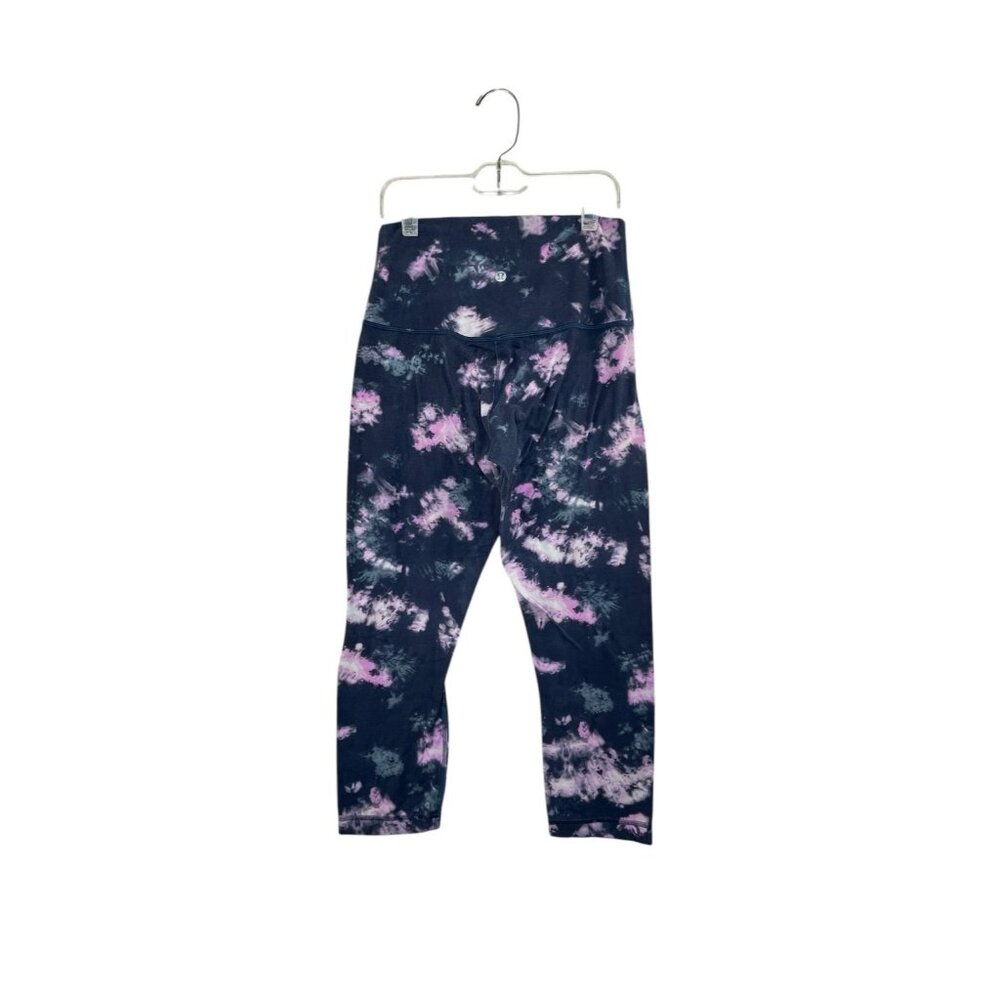 Lululemon Align Crop Leggings Circulate Tie Dye Mineral Blue Purple Size 6
